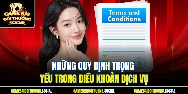 Những quy định trọng yếu trong điều khoản dịch vụ